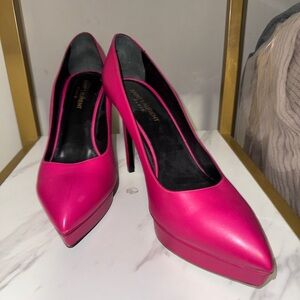 YVES SAINT LAURENT platform pink shoes